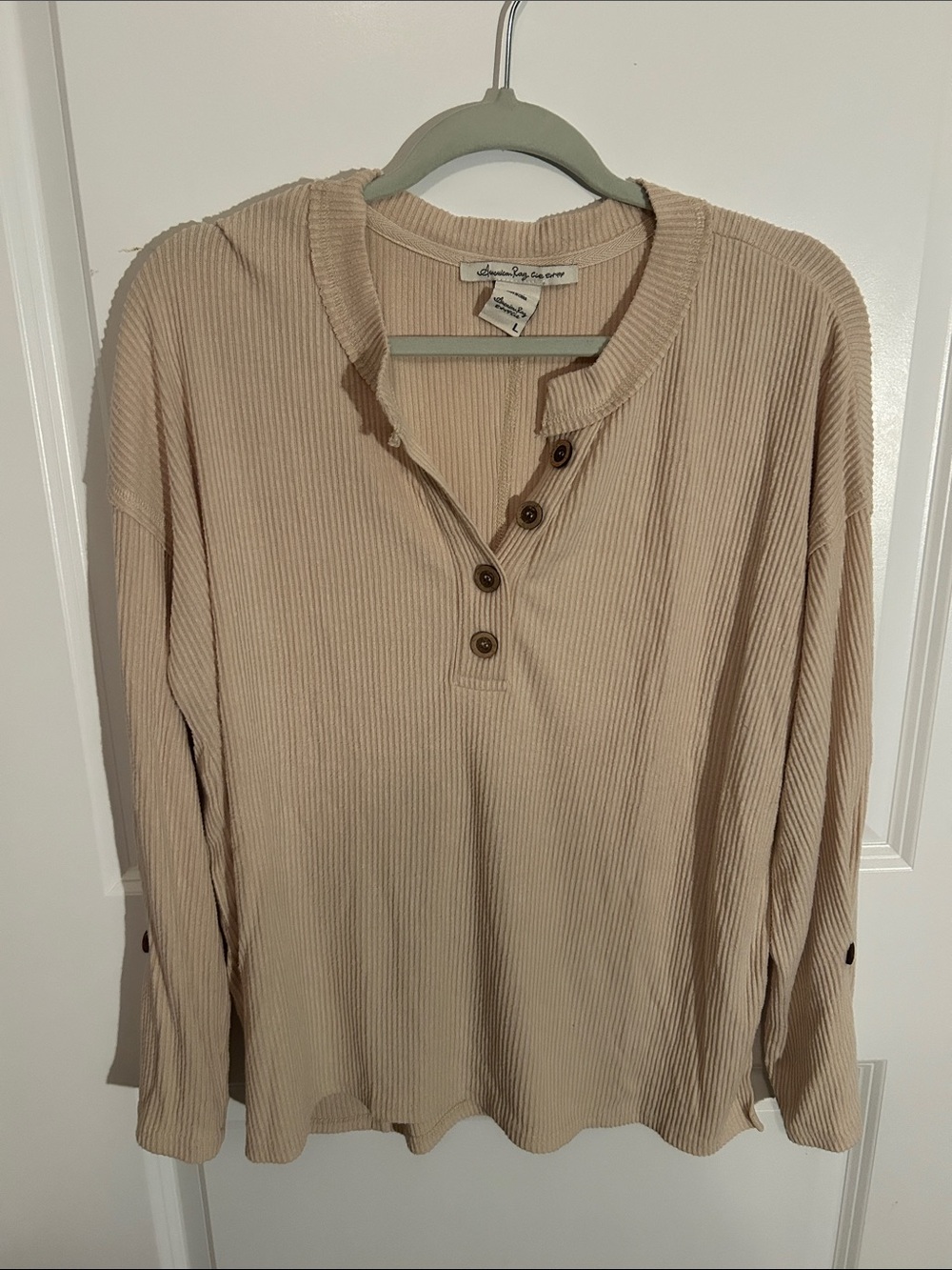 American Rag Henley Long Sleeve Top and bottom set